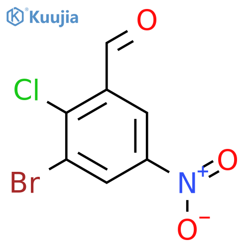 3-Bromo-2-chloro-5-nitrobenzaldehyde structure