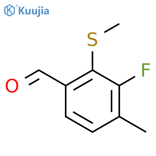 3-Fluoro-4-methyl-2-(methylthio)benzaldehyde structure
