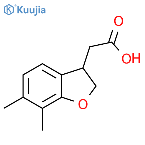 3-Benzofuranacetic acid, 2,3-dihydro-6,7-dimethyl- structure