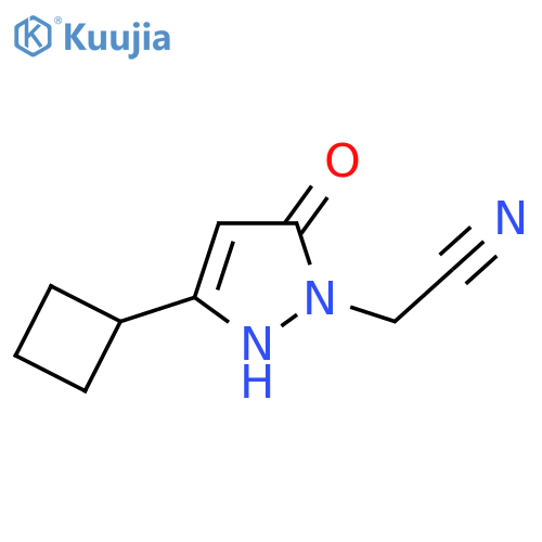 2-(3-cyclobutyl-5-hydroxy-1H-pyrazol-1-yl)acetonitrile structure