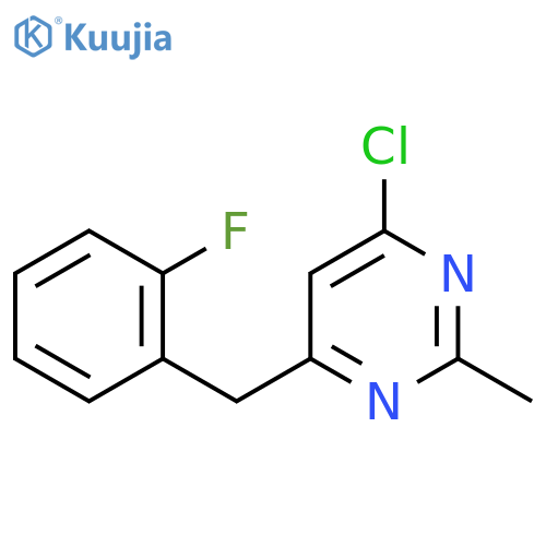 4-Chloro-6-(2-fluorobenzyl)-2-methylpyrimidine structure