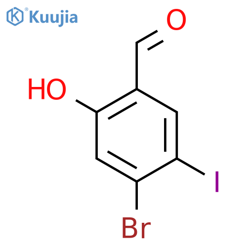 4-Bromo-2-hydroxy-5-iodobenzaldehyde structure