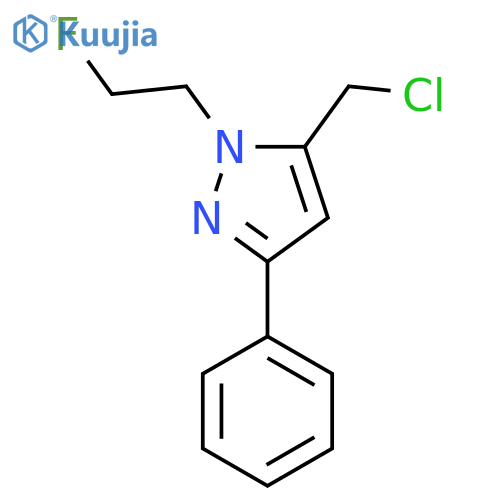 5-(chloromethyl)-1-(2-fluoroethyl)-3-phenyl-1H-pyrazole structure