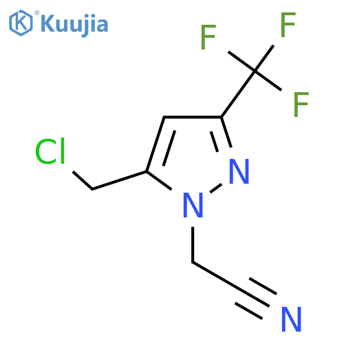 2-(5-(chloromethyl)-3-(trifluoromethyl)-1H-pyrazol-1-yl)acetonitrile structure