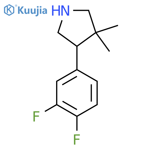 4-(3,4-Difluorophenyl)-3,3-dimethylpyrrolidine structure