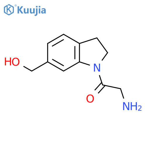 2-Amino-1-(6-(hydroxymethyl)indolin-1-yl)ethan-1-one structure