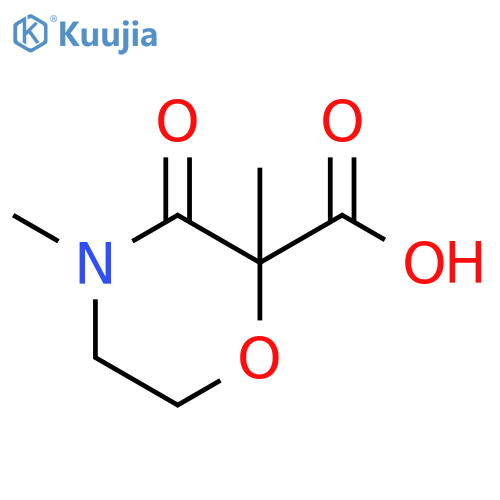 2,4-dimethyl-3-oxomorpholine-2-carboxylic acid structure