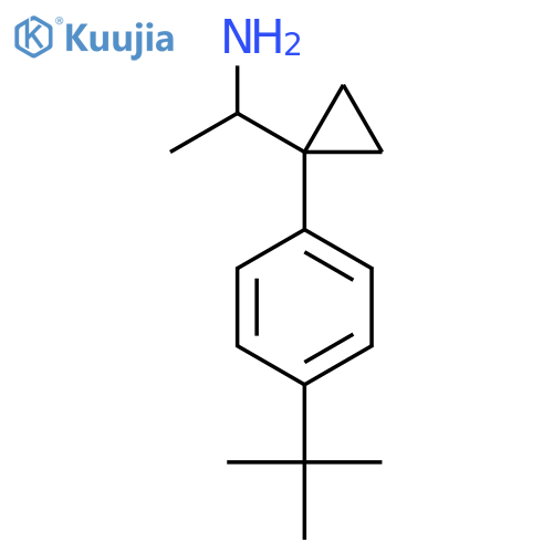 1-1-(4-tert-butylphenyl)cyclopropylethan-1-amine structure
