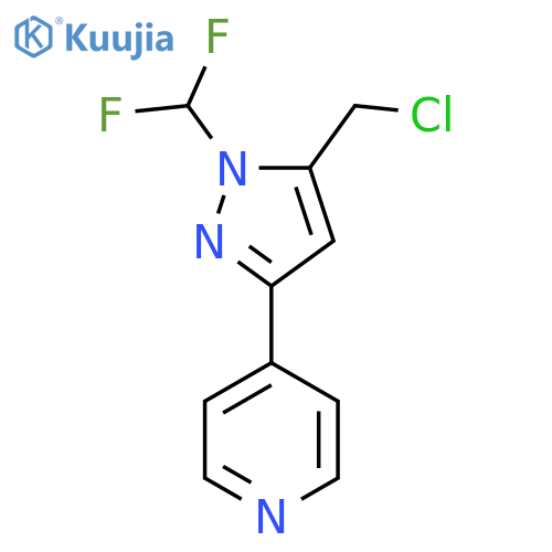 4-(5-(chloromethyl)-1-(difluoromethyl)-1H-pyrazol-3-yl)pyridine structure