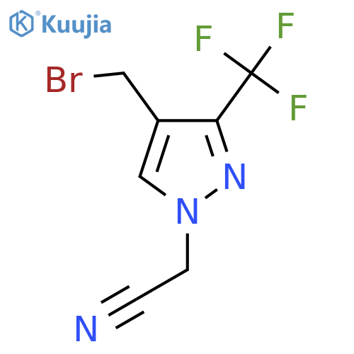 2-(4-(Bromomethyl)-3-(trifluoromethyl)-1H-pyrazol-1-yl)acetonitrile structure