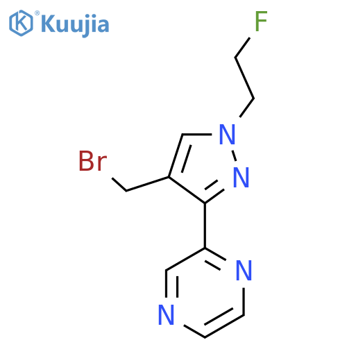 2-(4-(Bromomethyl)-1-(2-fluoroethyl)-1H-pyrazol-3-yl)pyrazine structure