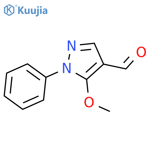 5-methoxy-1-phenyl-1H-pyrazole-4-carbaldehyde structure