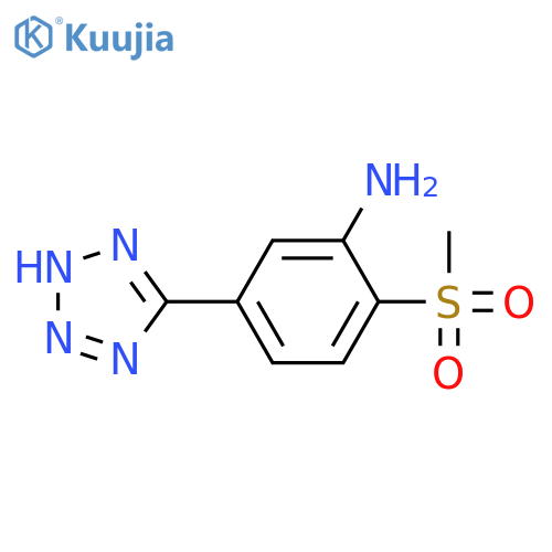 Benzenamine, 2-(methylsulfonyl)-5-(2H-tetrazol-5-yl)- structure