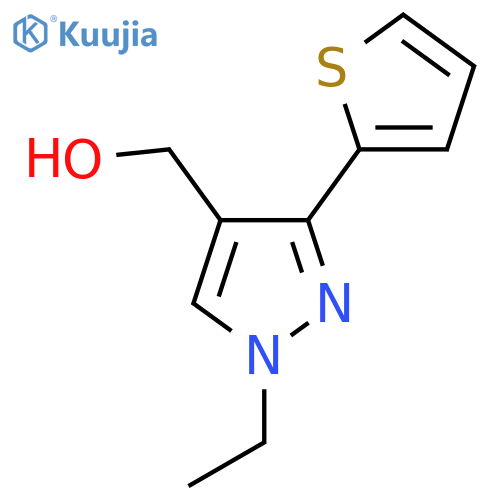 (1-ethyl-3-(thiophen-2-yl)-1H-pyrazol-4-yl)methanol structure