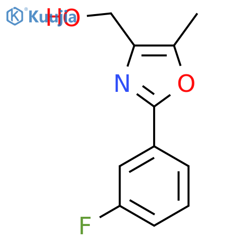(2-(3-Fluorophenyl)-5-methyloxazol-4-yl)methanol structure