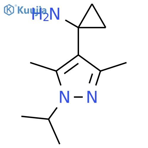 1-3,5-dimethyl-1-(propan-2-yl)-1H-pyrazol-4-ylcyclopropan-1-amine structure