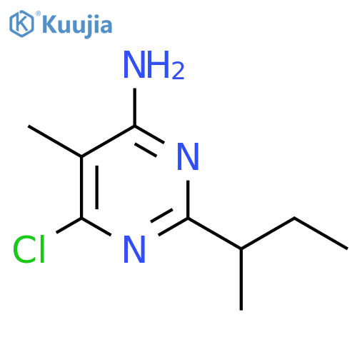 2-Butan-2-yl-6-chloro-5-methylpyrimidin-4-amine structure