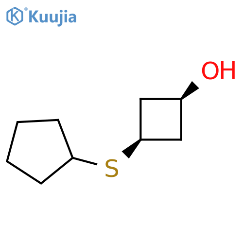 Cyclobutanol, 3-(cyclopentylthio)-, cis- structure