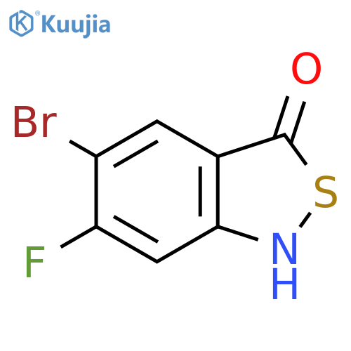 2,1-Benzisothiazol-3(1H)-one, 5-bromo-6-fluoro- structure