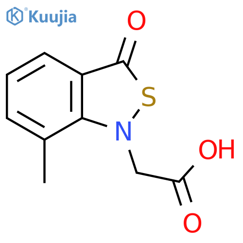 2-(7-Methyl-3-oxo-2,1-benzothiazol-1-yl)acetic acid structure
