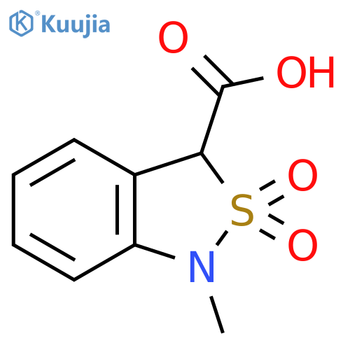 1-methyl-2,2-dioxo-1,3-dihydro-2lambda6,1-benzothiazole-3-carboxylic acid structure