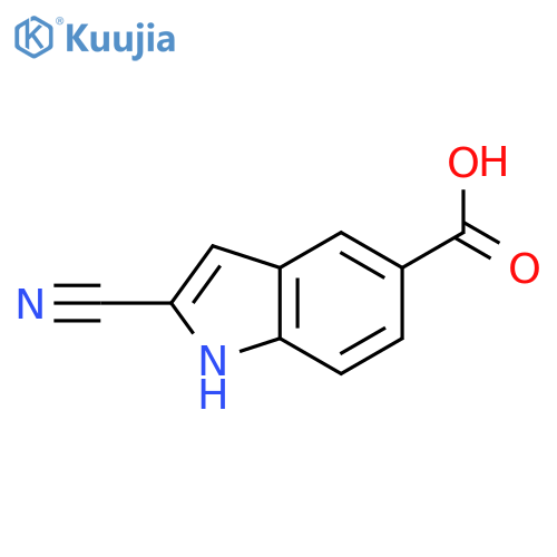 2-Cyano-1H-indole-5-carboxylic acid structure