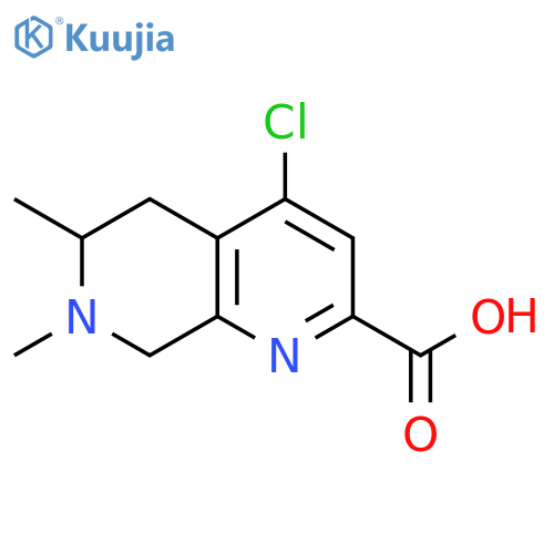 4-Chloro-6,7-dimethyl-6,8-dihydro-5H-1,7-naphthyridine-2-carboxylic acid structure