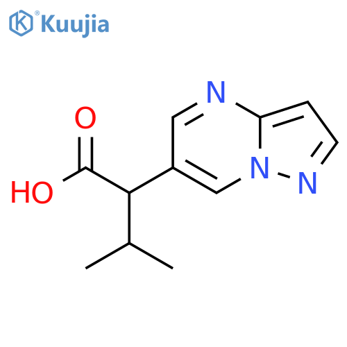 3-methyl-2-{pyrazolo1,5-apyrimidin-6-yl}butanoic acid structure