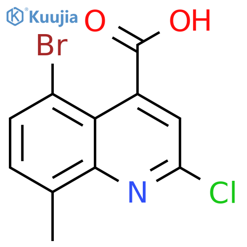 5-bromo-2-chloro-8-methylquinoline-4-carboxylic acid structure