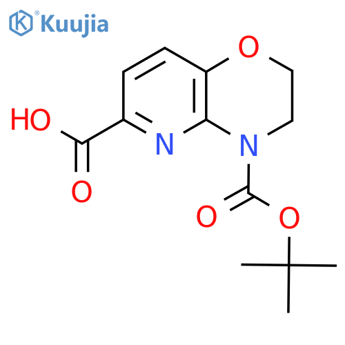 4-(tert-butoxy)carbonyl-2H,3H,4H-pyrido3,2-b1,4oxazine-6-carboxylic acid structure
