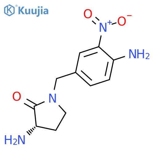 2-Pyrrolidinone, 3-amino-1-[(4-amino-3-nitrophenyl)methyl]-, (3S)- structure