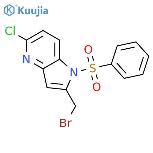 1H-Pyrrolo[3,2-b]pyridine, 2-(bromomethyl)-5-chloro-1-(phenylsulfonyl)- structure