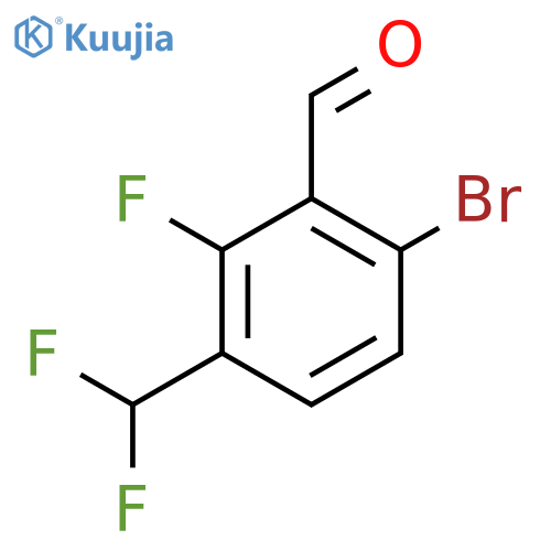 6-Bromo-3-(difluoromethyl)-2-fluorobenzaldehyde structure