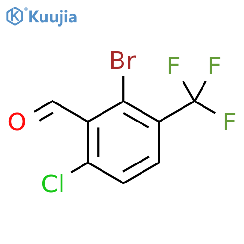 2-Bromo-6-chloro-3-trifluoromethylbenzaldehyde structure