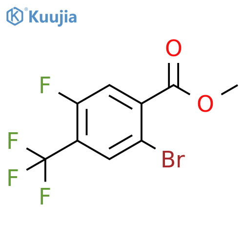 Benzoic acid, 2-bromo-5-fluoro-4-(trifluoromethyl)-, methyl ester structure