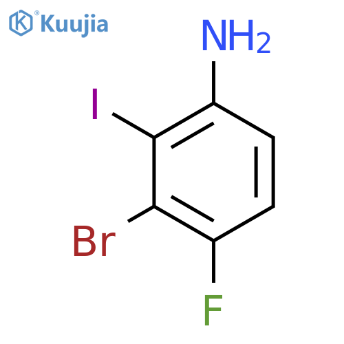 3-Bromo-4-fluoro-2-iodoaniline structure