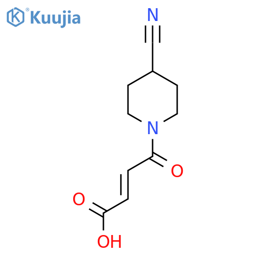 (E)-4-(4-cyanopiperidin-1-yl)-4-oxobut-2-enoic acid structure
