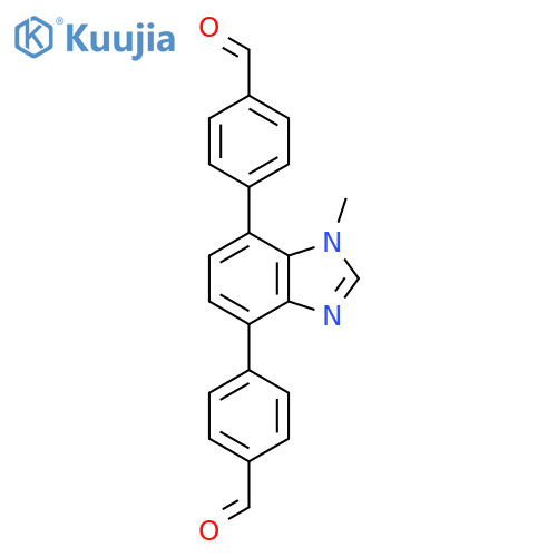 4,4'-(1-Methyl-1H-benzo[d]imidazole-4,7-diyl)dibenzaldehyde structure