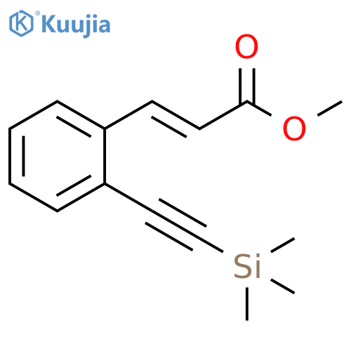 2-Propenoic acid, 3-[2-[2-(trimethylsilyl)ethynyl]phenyl]-, methyl ester, (2E)- structure