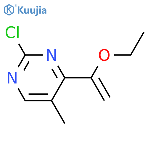 Pyrimidine, 2-chloro-4-(1-ethoxyethenyl)-5-methyl- structure