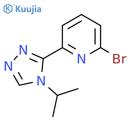 2-Bromo-6-(4-isopropyl-4H-1,2,4-triazol-3-yl)pyridine structure