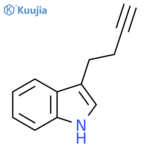 3-(but-3-yn-1-yl)-1H-indole structure