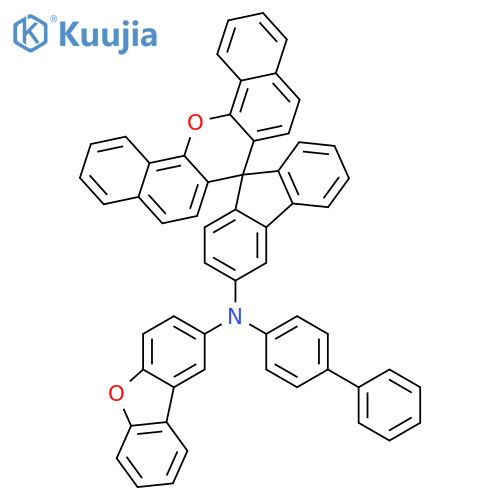 Spiro[7H-dibenzo[c,h]xanthene-7,9'-[9H]fluoren]-3'-amine, N-[1,1'-biphenyl]-4-yl-N-2-dibenzofuranyl- structure