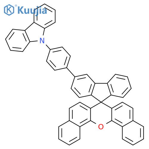9H-Carbazole, 9-[4-(spiro[7H-dibenzo[c,h]xanthene-7,9'-[9H]fluoren]-3'-yl)phenyl]- structure