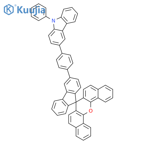 9H-Carbazole, 9-phenyl-3-[4-(spiro[7H-dibenzo[c,h]xanthene-7,9'-[9H]fluoren]-3'-yl)phenyl]- structure