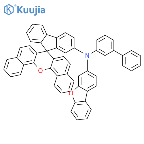 Spiro[7H-dibenzo[c,h]xanthene-7,9'-[9H]fluoren]-2'-amine, N-[1,1'-biphenyl]-3-yl-N-3-dibenzofuranyl- structure