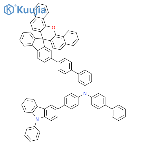 [1,1'-Biphenyl]-3-amine, N-[1,1'-biphenyl]-4-yl-N-[4-(9-phenyl-9H-carbazol-3-yl)phenyl]-4'-(spiro[7H-dibenzo[c,h]xanthene-7,9'-[9H]fluoren]-2'-yl)- structure