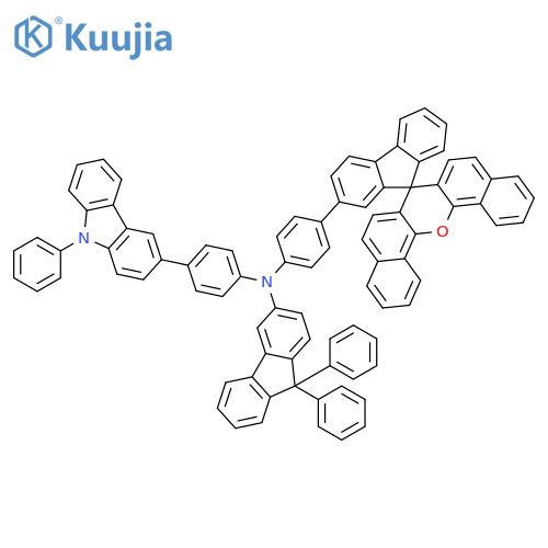 9H-Fluoren-3-amine, 9,9-diphenyl-N-[4-(9-phenyl-9H-carbazol-3-yl)phenyl]-N-[4-(spiro[7H-dibenzo[c,h]xanthene-7,9'-[9H]fluoren]-2'-yl)phenyl]- structure