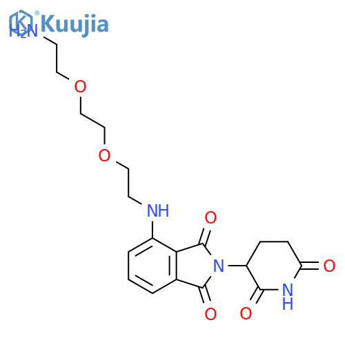 4-((2-(2-(2-Aminoethoxy)ethoxy)ethyl)amino)-2-(2,6-dioxopiperidin-3-yl)isoindoline-1,3-dione structure