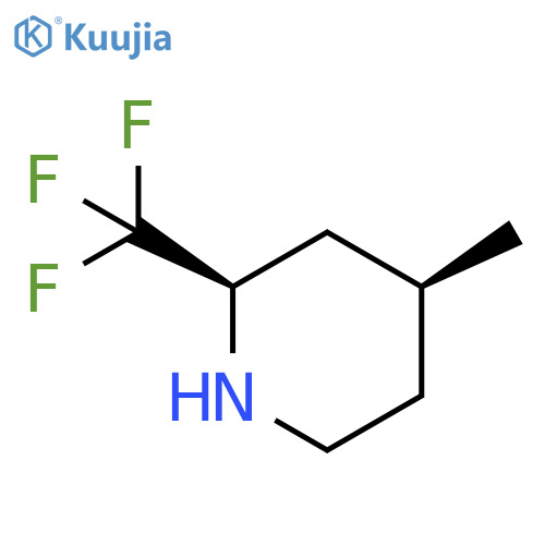 Piperidine, 4-methyl-2-(trifluoromethyl)-, (2R,4S)-rel- structure